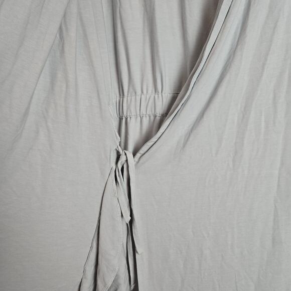 Soft Surroundings Loungewear Robe Elastic Waist Long Sleeve Silver Gray Small - Picture 6 of 7